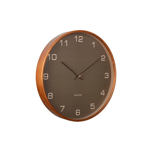 Karlsson 5993MG designové nástěnné hodiny hnědá, pr. 40 cm