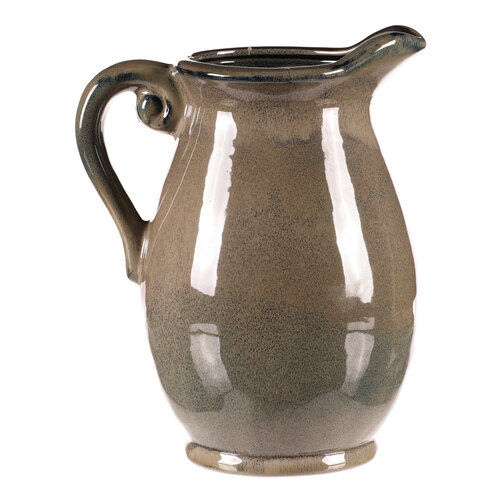 Dzban ceramiczny szary, 18 x 20 x 28 cm, duży