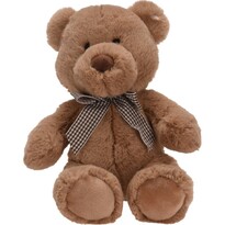 Teddybär mit Schleife Toby, 23 cm, Braunbraun  ,