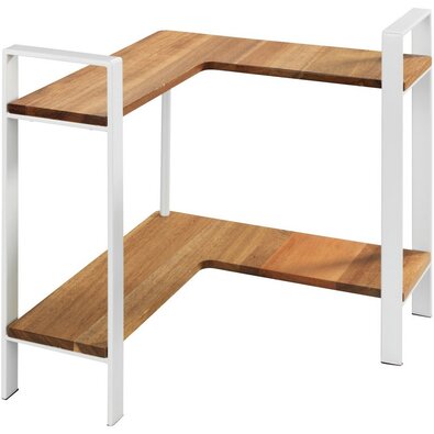 Wenko Kuchynská rohová polica z akácie Louisa, 2 poschodia, 30 x 30 x 33 cm