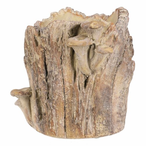 Obudowa betonowa - pień z grzybami, 20 x 18 x 18cm