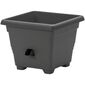 Plastia Pflanzbehälter zur Selbstbewässerung Ber  gamotte, Grau, 30 x 30 cm