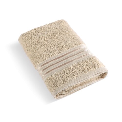Bellatex Frotte ręcznik kąpielowy kolekcja Linie jasnobeżowy, 70 x 140 cm