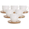 Orion Darilni set porcelanskih skodelic spodstavki Bambu, 6 kos