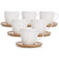 Orion Darilni set porcelanskih skodelic spodstavki Bambu, 6 kos