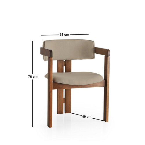 Jedálenská stolička CO Mink and Walnut