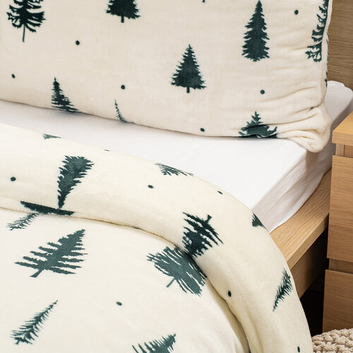 Lenjerie de pat din microflanel 4Home Serene Forest, 160 x 200 cm, 70 x 80 cm