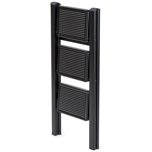 4Home Składane schodki stalowe Steel, 3 stopnie,czarne