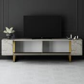 Televizní stolek Yildiz Travertine and Gold