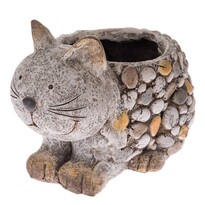 Ceramiczna osłonka na doniczkę - kot Kelly, 21,5 x 21 x 29,5 cm