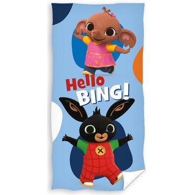 Babybadetuch Bunny Bing und Elefant Sula, 70 x 140 cm