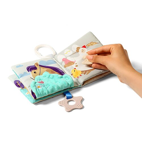 Carte senzorială Baby Ono Ferma mea , 12 x 12x 2 cm