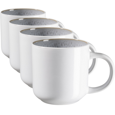 Mäser Sada hrnků na kávu Lunaria Grey 360 ml, 4 ks