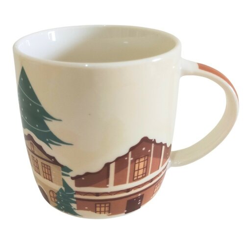 Home Elements Porcelán bögre karácsonyi mintávalVáros 300 ml, díszdobozban
