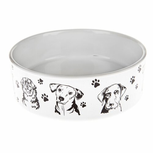 Keramična posoda za pse Dogs, 15 x 5 cm