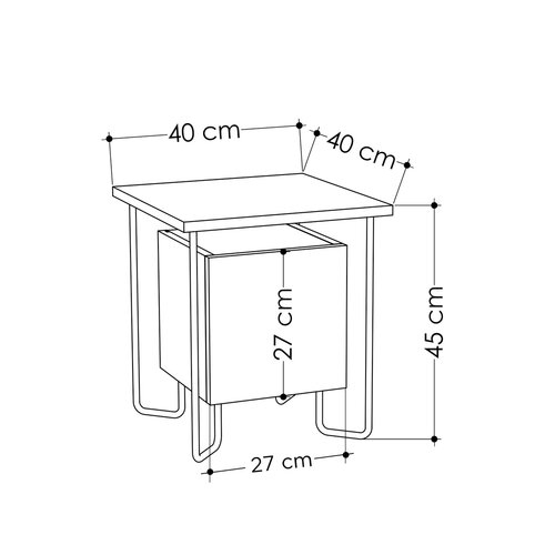 Nachttisch Acres Nightstand Dark Coffee