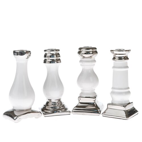 Porcelanový svečnik Column bel, 4 x 16 x 3 cm,mešana vrsta