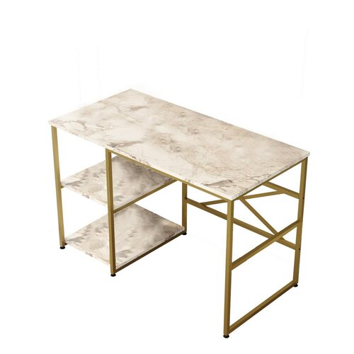 Schreibtisch Vilge White Marble and Gold