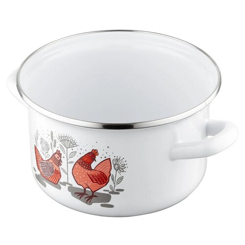 Emalia Pleszew Emajlirana posoda z pokrovomRubinka, 16 cm, 2 l