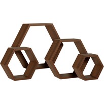 Zestaw półek wiszących Hexagon, 4 szt., MDF Zestaw półek wiszących Hexagon, 4 szt., MDF