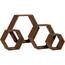 Set de rafturi suspendateHexagon, 4 buc. MDF