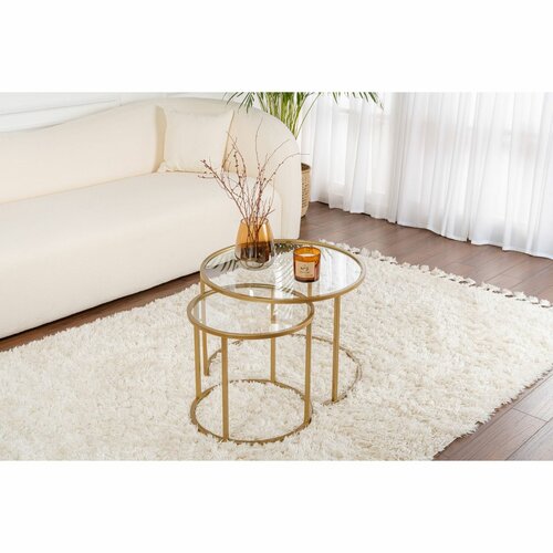 Komplet konferenčnih mizic Aurum Gold 60 cm, 2kosa