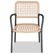 Autronic Balkon-Set 1+2, Metall, Polyrattan, natürlich, AZ-L1103 NAT