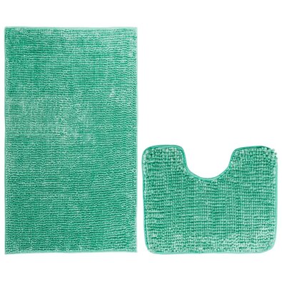 Restilo Set de covorașe baie Bati turcoaz, 2 buc 50 x 80 cm, 40 x 50 cm