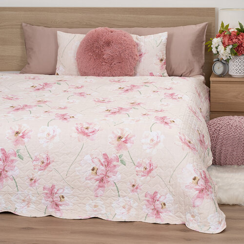 4Home Tagesdecke Pink Romance, 220 x 240 cm + 2 x 40 x 40 cm