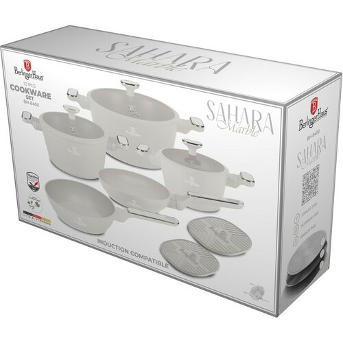 BerlingerHaus Súprava riadu s titánovým povrchom Sahara Marble, 10 ks