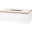 Cutie pentru batiste Stripes alb, 25 x 13,5 x 9 cm