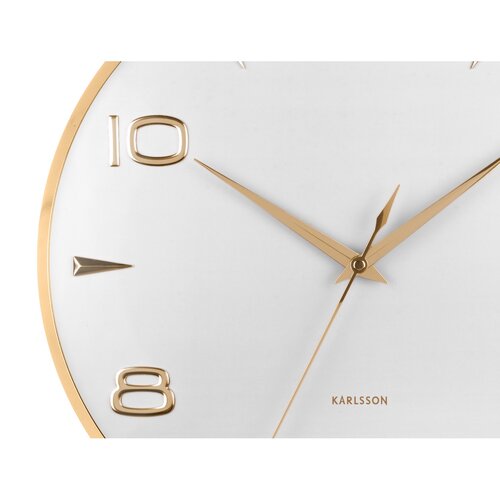 Karlsson 6017WH design falióra, fehér, átmérő: 40cm