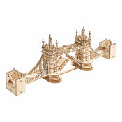 RoboTime Drevené 3D puzzle most Tower Bridge svietiace