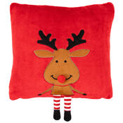 Față de pernă de Crăciun 4Home Happy Reindeer,40 x 40 cm