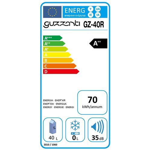Guzzanti GZ 40R termoelektromos hűtődoboz , 43 x57 x 40 cm