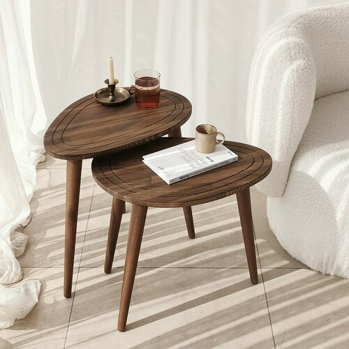Komplet stranskih mizic Sweet Walnut, 2 kos