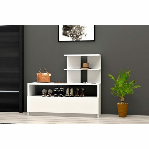 Skrinka na topánky Airy White