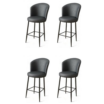 Barstuhl-Set Uras Anthracite, 4 Stück