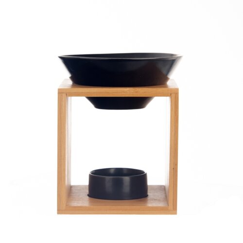 Orion Aromalampa porcelan/bambus ČRNA