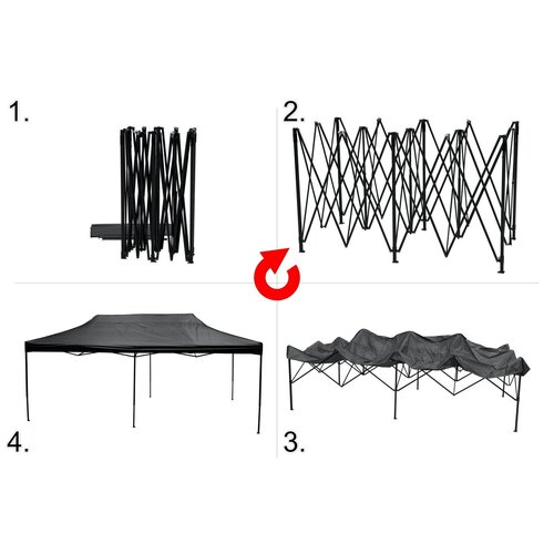 Cattara 13343 Partyzelt Waterproof, grau,3 x 6 m