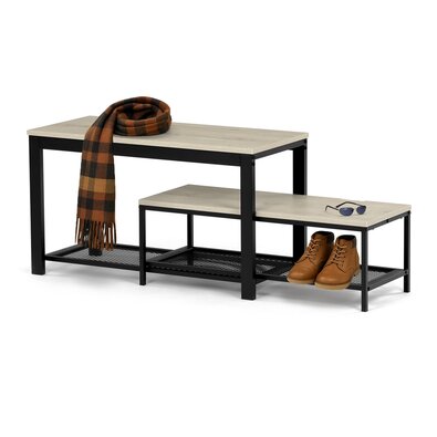 Set de 2 rafturi pentru pantofi, stejar Sonoma