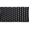 Covor cu dungi negru, 70 x 140 cm