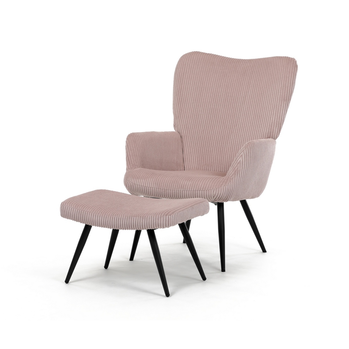 Relaxačné kreslo s podnožkou L7285 PINK6, ružové