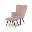 Entspannungssessel mit Fußstütze L7285 PINK6, rosa