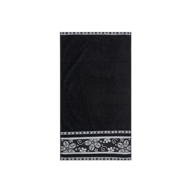 Ręcznik Fiora czarny, 50 x 90 cm