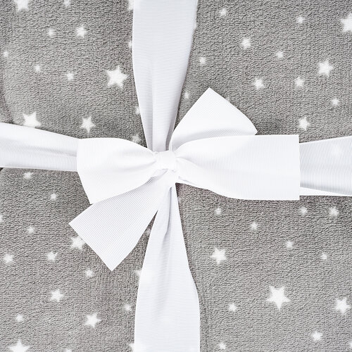 4Home Decke Lammfelloptik Stars, 150 x 200 cm