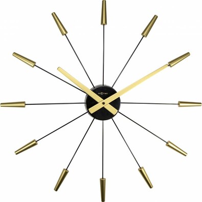 Ceas de perete Nextime Plug Inn Gold 2610, diam. 60 cm
