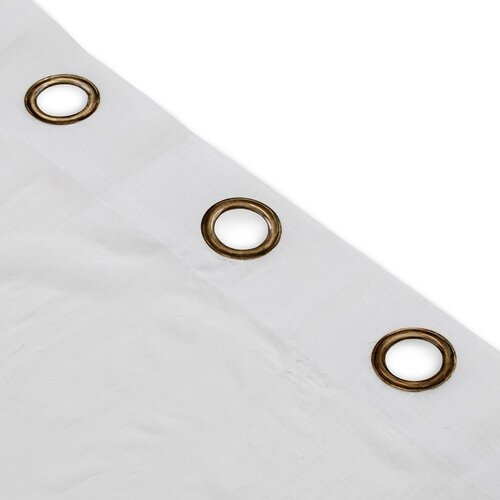 Homede Gardine Kresz Eyelets gold, weiss, 140 x 290 cm