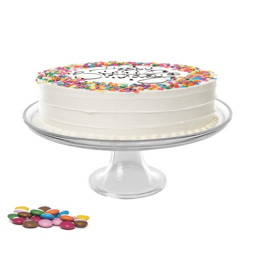 Serviertablett aus Glas für Torte Rose, 30 cm