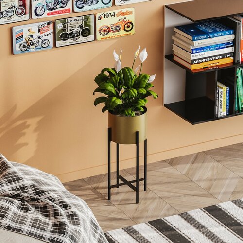 Suport metalic pentru flori GED-026-A Noir,negru/dorat